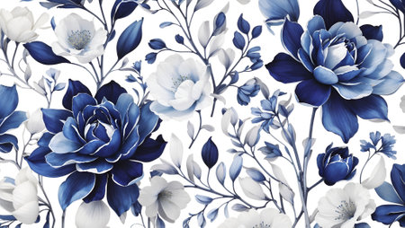 Beautiful Floral Card Design Colorful Blooming Flower Bouquet Background Art Design for Celebration, Merch, Websites, Decorations or your Print on Demand Business - generated by AIの素材