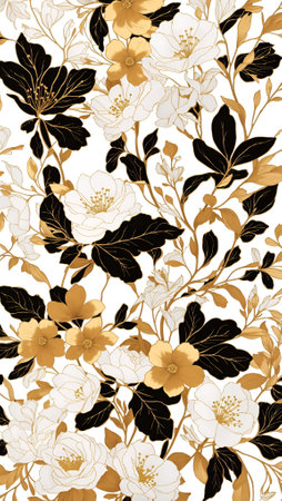 Beautiful Floral Card Design Colorful Blooming Flower Bouquet Background Art Design for Celebration, Merch, Websites, Decorations or your Print on Demand Business - generated by AIの素材