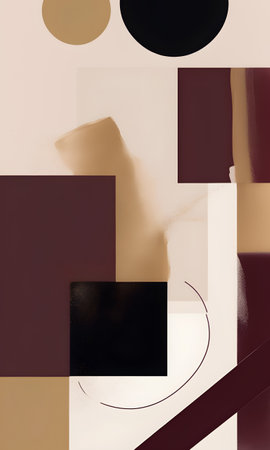 Abstract Minimalistic Splash Painting Digital Modern Artwork Geometric Wall Art Patterns Colorful Design Template for Decorations or your Print on Demand Business - generated by AIの素材