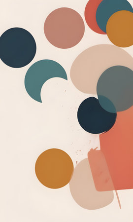 Abstract Minimalistic Splash Painting Digital Modern Artwork Geometric Wall Art Patterns Colorful Design Template for Decorations or your Print on Demand Business - generated by AIの素材