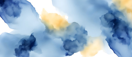 Watercolor Style Artwork Digital Background Colorful Painting Banner Wall Art Design Card Template for Decorations or your Print on Demand Business - generated by AIの素材