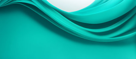 Abstract Turquoise Colors Waves Background Colorful Wave Modern Art Digital Card Website Design for Decorations or your Print on Demand Business - generated by AIの素材
