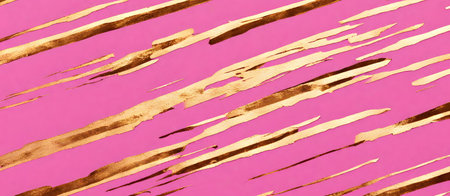 Gold Pink Painted Stripes Brush Painting Background Colorful Digital Artwork Minimalistic Modern Card Design Wall Art Template for Decorations or your Print on Demand Business - generated by AIの素材