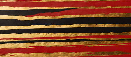 Black Red Gold Painted Stripes Brush Painting Background Colorful Digital Artwork Minimalistic Modern Card Design Wall Art Template for Decorations or your Print on Demand Business - generated by AIの素材