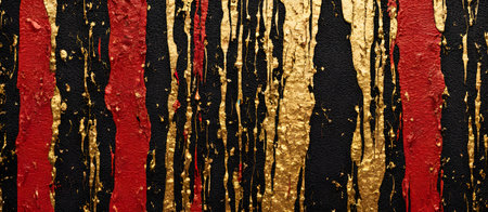 Black Red Gold Painted Stripes Brush Painting Background Colorful Digital Artwork Minimalistic Modern Card Design Wall Art Template for Decorations or your Print on Demand Business - generated by AIの素材