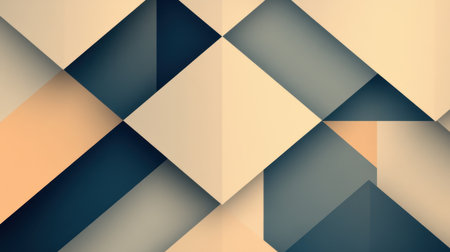 This image features a harmonious blend of geometric shapes in soft tones and gradients, creating an abstract background suitable for modern design and artistic projects.の素材