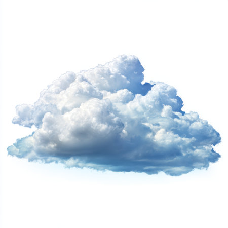 This image showcases soft and fluffy white clouds drifting gracefully across a bright blue sky, creating a serene and captivating atmosphere ideal for various backgrounds.の素材