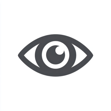 This abstract eye icon features a modern stylized design, perfect for creative projects, visual art, and graphic communications. Ideal for branding.の素材