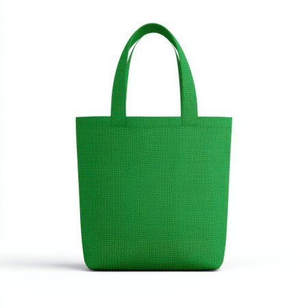 This bright green tote bag showcases a minimalist design perfect for daily use. Its sturdy handles and eco-friendly materials make it ideal for shopping and carrying essentials.の素材