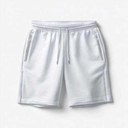 Discover these stylish white athletic shorts ideal for summer activities and casual outings. Designed for comfort and versatility, these shorts feature pockets and a stylish look. Perfect for fitness enthusiasts and everyday wear.の素材