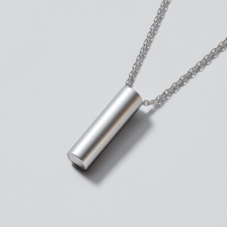 This elegant silver pendant on a delicate chain offers a stylish and minimalist design, perfect for enhancing any outfit and suitable for various occasions.の素材