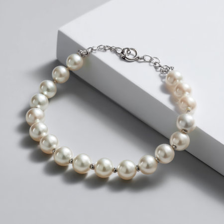 This exquisite pearl necklace features lustrous round pearls delicately arranged for a timeless and elegant appearance, perfect for any fashion enthusiast.の素材