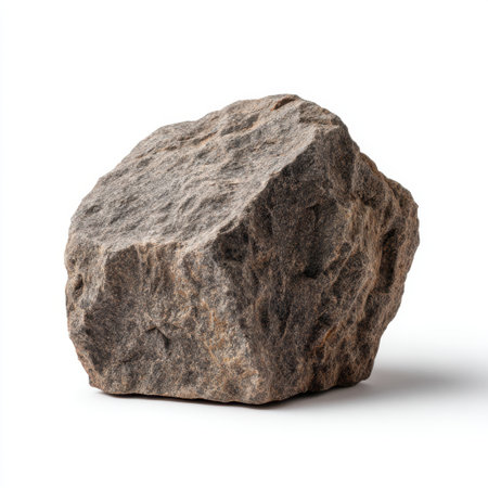 This image features a natural rock with a rugged texture, perfect for various creative projects, including art, design, and nature themes.の素材