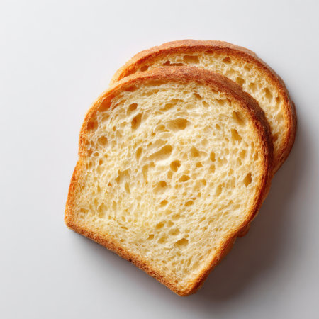 This image features a beautifully sliced loaf of bread showcasing its golden crust and soft texture, ideal for culinary and food-related projects.の素材