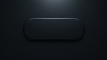 A striking minimalist design featuring a smooth oval shape against a deep black background, ideal for modern art projects or digital themes.の素材