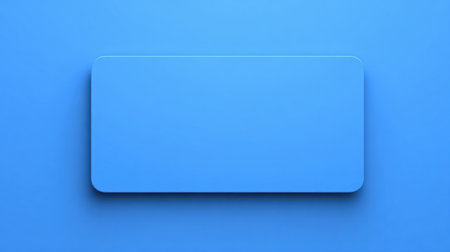 This minimalist blue background features an empty rectangular space perfect for text or graphic displays. Ideal for modern branding and promotional designs.の素材