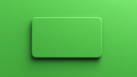 A vibrant solid green background featuring a smooth rectangular shape, perfect for use in modern designs, layouts, and creative projects.の素材