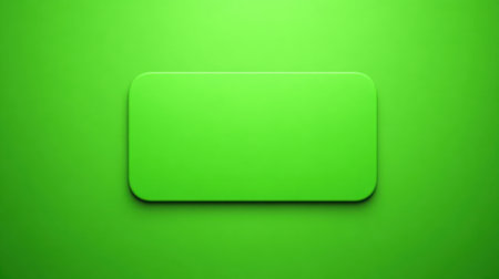 This image features a bright and vibrant green background with a smooth rectangle shape, perfect for design and marketing projects needing a fresh and modern aesthetic.の素材