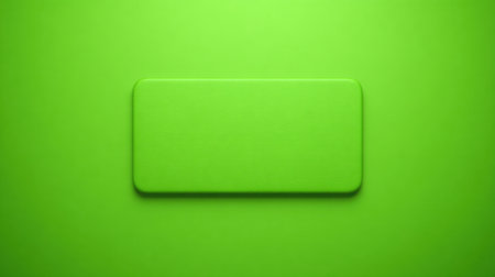 This bright green rectangular surface offers a vibrant and minimalistic background ideal for modern design projects. Perfect for creative uses and branding.の素材