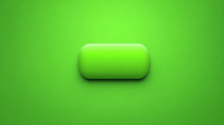 This image features a vibrant green rounded rectangle set against a bright green background, perfect for modern design applications or minimalistic projects.の素材