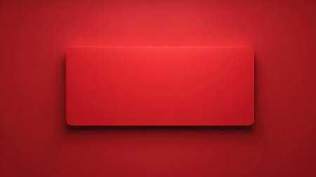 This image features a bright red background with a smooth rectangular shape, perfect for various design projects, graphics applications, and creative uses.の素材