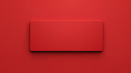 This image features a vibrant solid red background with a central rectangular area ideal for text or other design elements. It showcases minimalism and bold color.の素材