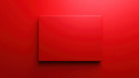 This striking bright red background features an empty canvas, ideal for creative art projects or design works. The simplicity enhances visual impact.の素材
