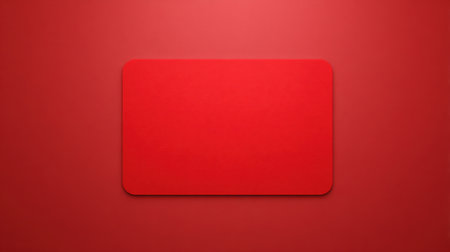 This vibrant red rectangle against a matching red background creates a minimalist visual aesthetic. Ideal for design projects, templates, and presentations.の素材