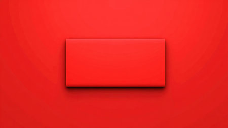 This striking image features a solid red background with a prominent rectangular shape at the center, embodying a bold and minimalist aesthetic.の素材