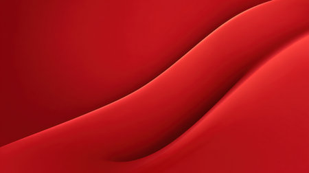 This abstract image features smooth red waves with elegant curves, perfect for modern design projects, wallpaper applications, and creative art endeavors.の素材