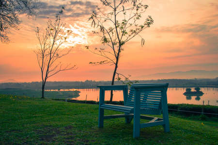 Seat in gradenの写真素材