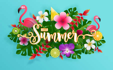 Summer time holiday vector designのイラスト素材