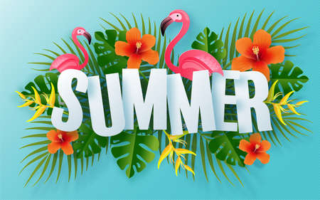 Summer time holiday vector designのイラスト素材
