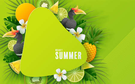 Summer time holiday vector designのイラスト素材