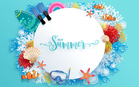 Summer time holiday vector designのイラスト素材