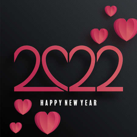 2022 Happy new year christmas design template.  Design for greeting cards or for branding, banner,...