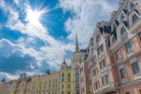 Fragment of modern exterior building in Kievの写真素材