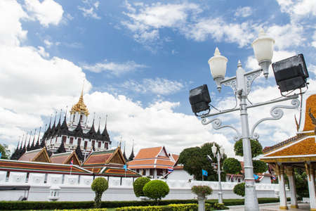 Front of the temple lamps.の写真素材