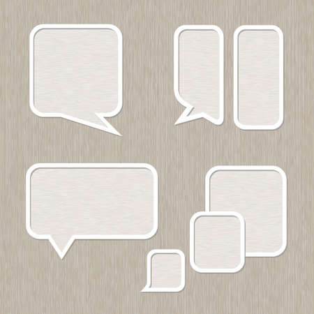 Bubble for speech set, Wooden styleのイラスト素材