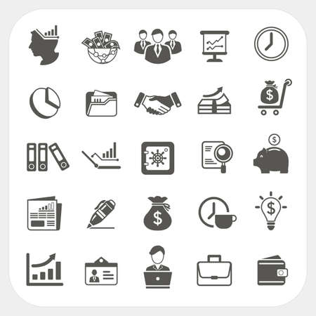 Business, finance icons set