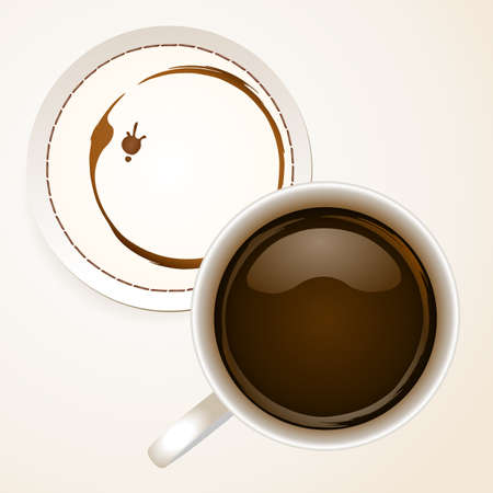 Coffee with coaster paperのイラスト素材
