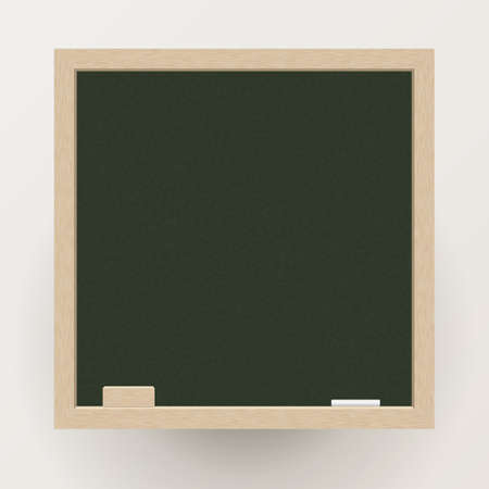 Blank blackboard with chalk and eraser, Vectorのイラスト素材
