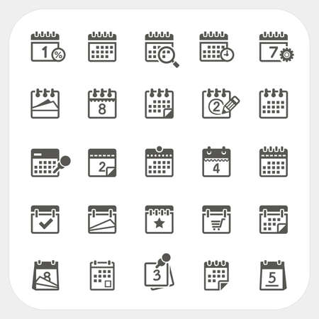 Calendar icons setのイラスト素材