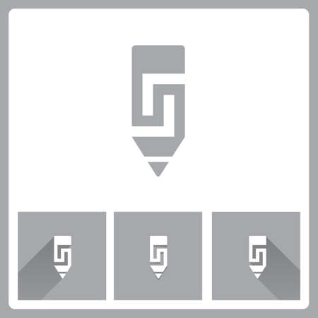Pencil iconsのイラスト素材