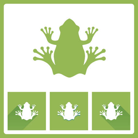 Green Frog iconsのイラスト素材