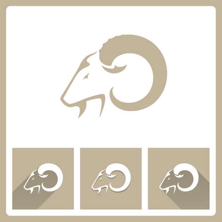 Goat Head iconsのイラスト素材
