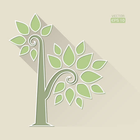 Abstract Tree on brown backgroundのイラスト素材