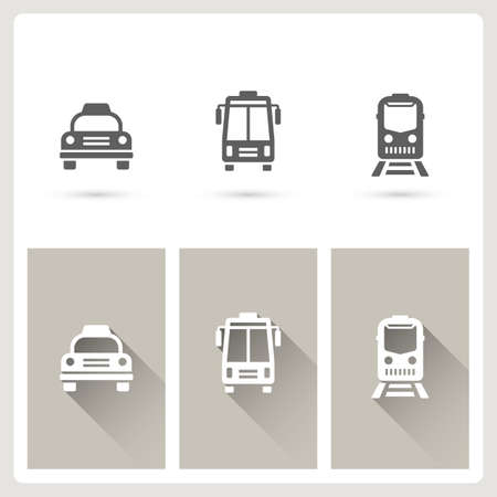 Vehicle icons setのイラスト素材