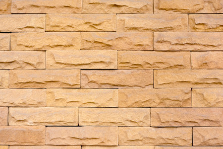 Brown Brick wall backgroundの写真素材