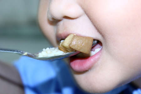 Eating  happyの写真素材